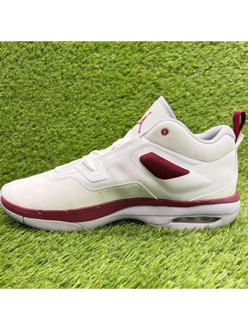 Nike Air Jordan Stay Loyal 3 Mens Size 13 White Maroon Basketball Shoes Sneakers